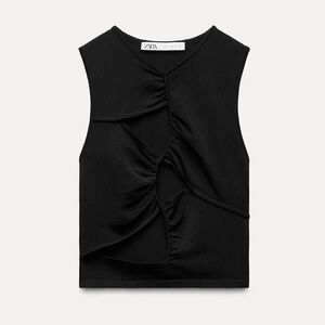 ZARA - black cut out tank